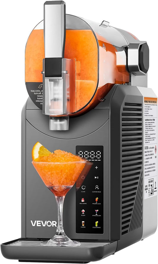 VEVOR - Slushie machine 2 l/68 oz, zonder ijs, slushie machine voor thuis, bevroren drankmachine met 6 vooraf ingestelde programma's, zelfreinigende madeliefjesmachine