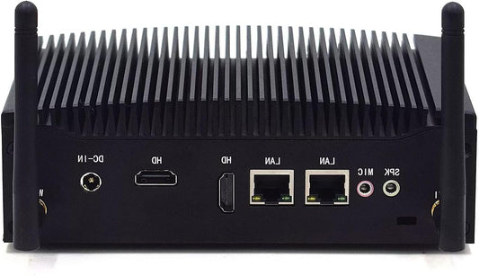 WEIDIAN Mini PC Fanless Industrial Win 11 Pro Core i5 8350U Mini Desktop Computer 16GB RAM 512GB SSD 4K 2xHD, 2xRS232 COM, 2xGigabit Ethernet, 8xUSB VESA Office Small PC Auto Power On Wake on LAN - QUORE