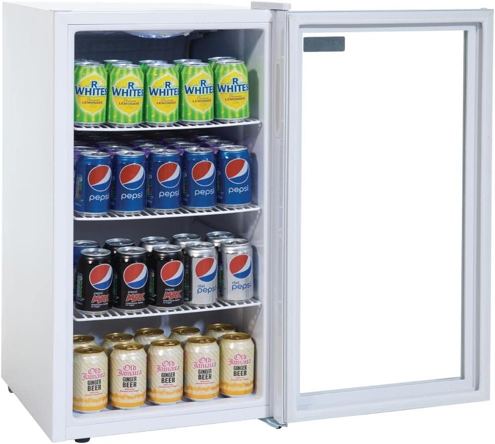 Onder Toonbank Displaykoelkast Wit – Onderbouw Koelkast – Barkoelkast – Koelvitrine – Drankenkoelkast – 88 Liter Inhoud – Dubbele Glazen Deur