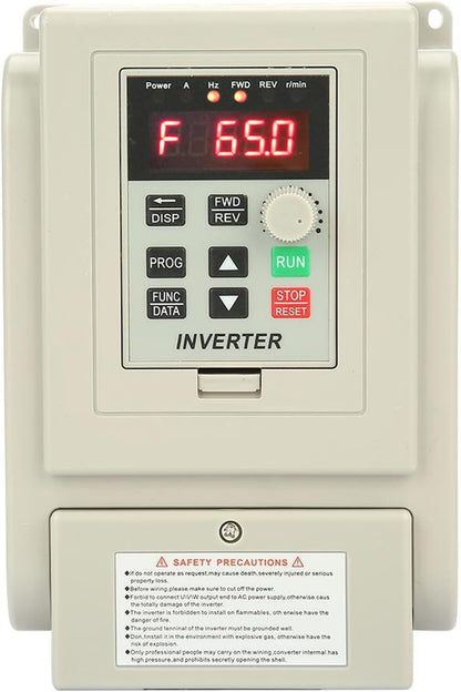 Jadeshay 220 VAC Frequentieomvormer 1 Fasig Ingang 3-fasige Uitgang Frequentieregelaar VFD-snelheidsregelaar voor 3-fasige 2.2 kW Wisselstroommotor