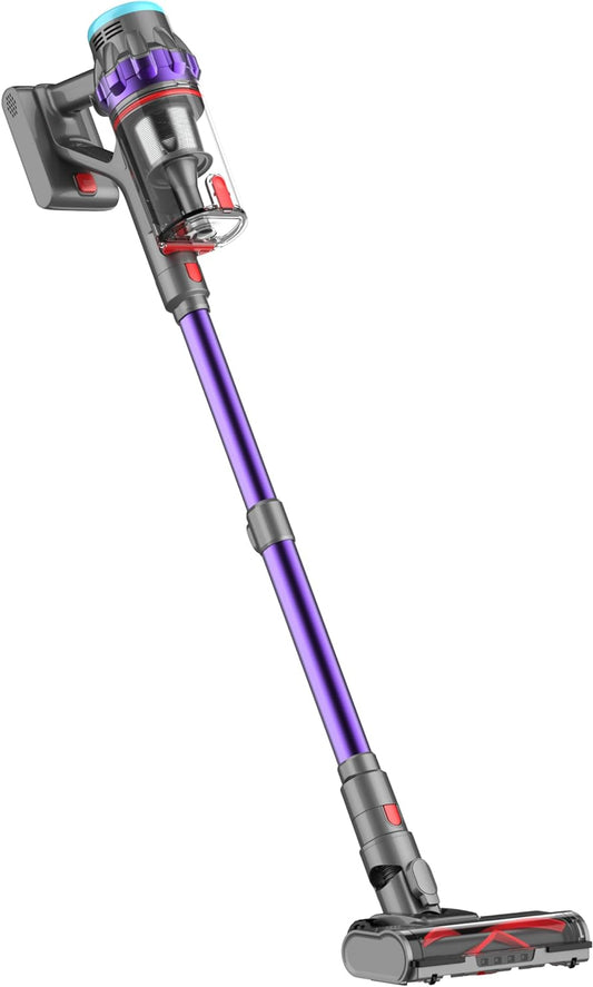 Lubluelu G10 50000 Pa/550 W Cordless Vacuum Cleaner with Display, Anti-Tangle Brush, Lightweight and Flexible Construction, Battery Vacuum Cleaner for Pet Hair, Carpets, Hard Floors, Car - QUORE
