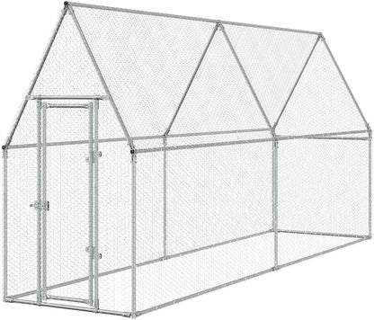 Kippenkooi – Kippenren – Poultry Cage – Kippenhok – Gevogelte Ren – 400x170x177 cm – Gegalvaniseerd Staal – Weerbestendig & Ruim