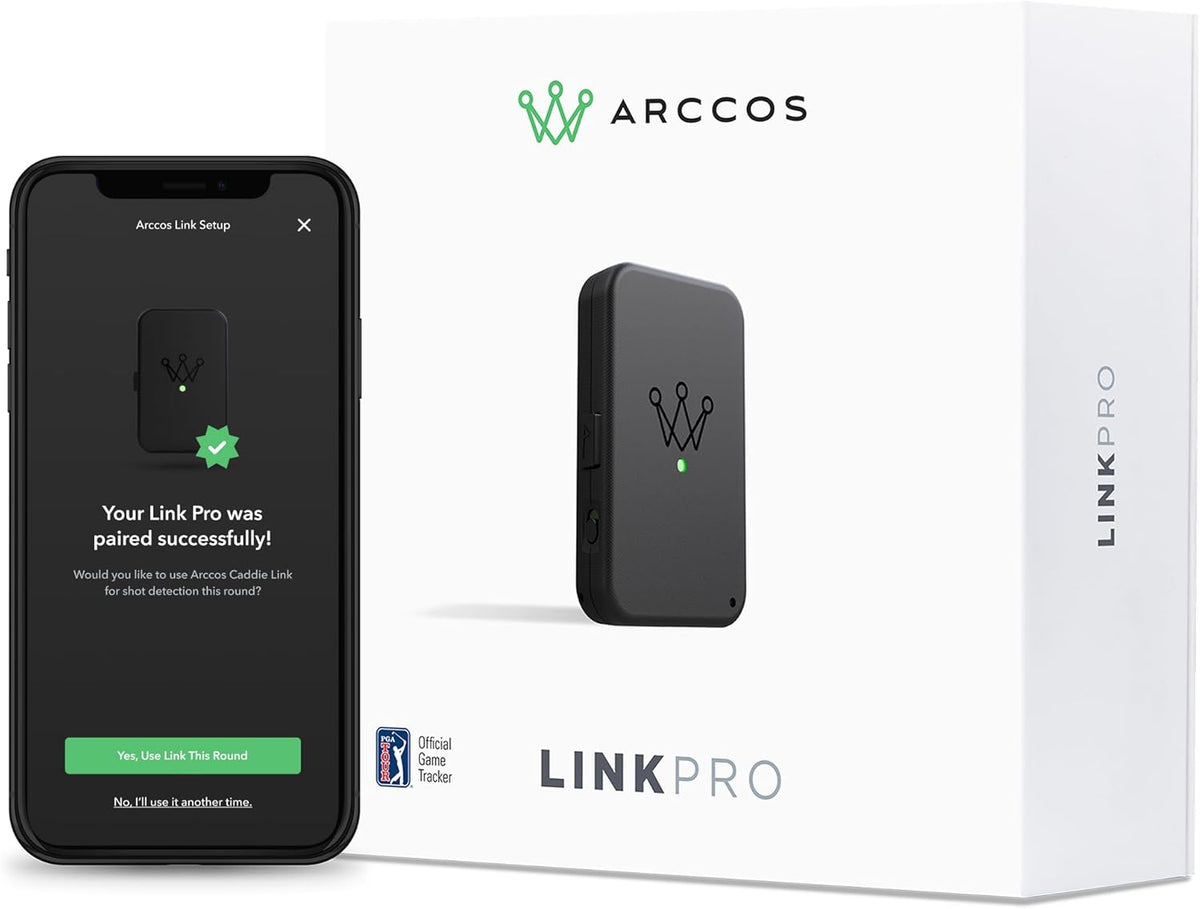 Arccos Link Pro Wearable: volg automatisch je golfspel zonder je telefoon, compatibel met Arccos Smart Sensors & Arccos Smart Grips
