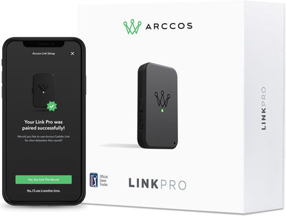 Arccos Link Pro Wearable: volg automatisch je golfspel zonder je telefoon, compatibel met Arccos Smart Sensors & Arccos Smart Grips