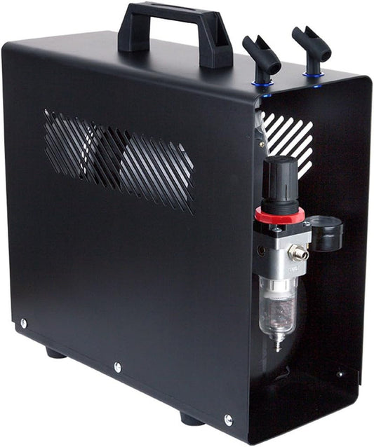 Professionele Aerograaf Compressor – Airbrush Compressor – Luchtcompressor – Mini Compressor – Olievrije Compressor – 3,5 Liter Luchttank – Stil en Draagbaar