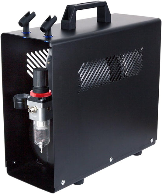 Airbrush Compressor – Mini Compressor – Luchtcompressor – Spuitpistool Compressor – Olievrij Compressor – 3L Tank – Stil Werken Met Automatische Start-Stopfunctie