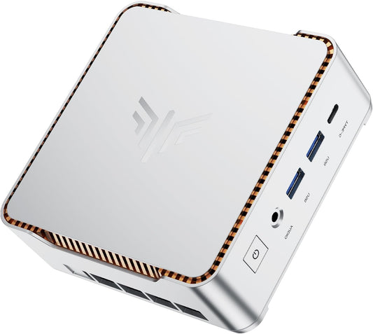 NiPoGi Pinova P2 Mini PC W-11 Pro ΑOD Ryzen 4300U (up to 3.70GHz) 16GB DDR4 512GB M.2 SSD, Mini Desktop Computer HDMI 2.0, DP, Type-C, 4K Triple Display Micro-PC with VESA for School/Office/Home - QUORE