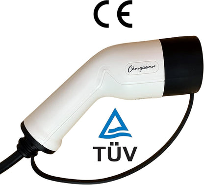 Wallbox wandlader CHARGISSIMO 3,6 kW voor EV, elektrische auto en hybride, oplaadbaar, 5 m, type 2, compatibel met model 3/S/X/Y, Zoe, e-208, 500e, ID.3, ID.4, i3, EV6, MG4, Spring