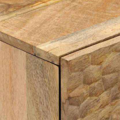Zij-Kastjes – Opbergkast – Dressoirkast – Wandkast – Sideboard – Massief Mangohout – Stevige IJzeren Pooten – Set Van 2 – 60x33x75 cm