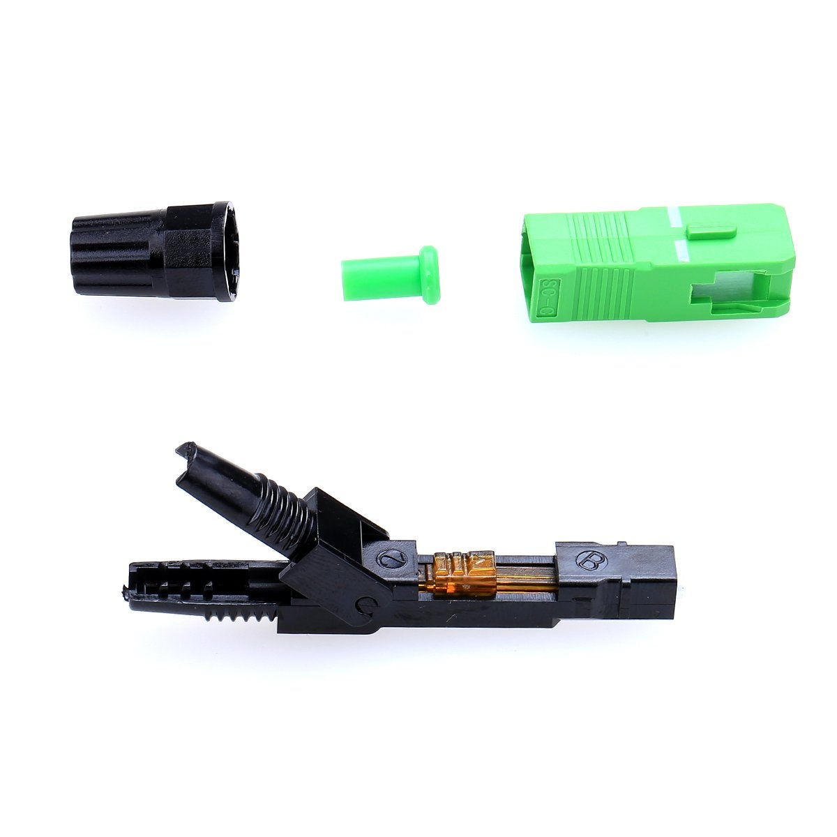 150 stks Ftth Embedded Quick Assembly Connector SC-APC Overdekte Draad Glasvezel connector,APC Speciale Broadcasting CATV