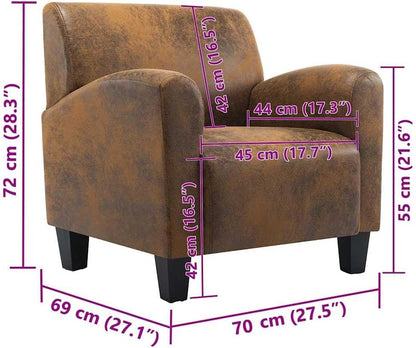 Relaxstoel – Fauteuil – Lounge Stoel – Zitzak – Leunstoel – Imitatie Suède – Ergonomisch Design – Robuuste Constructie