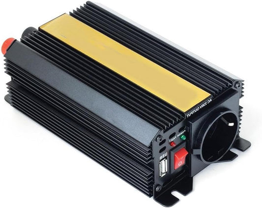 Spanningsomvormer DC 12 V naar AC 230 V, 300 W, ideaal voor huishoudelijke apparaten en elektronische apparaten in het huishouden.