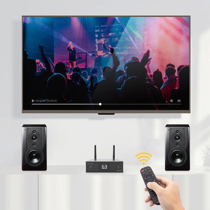 Arylic Up2stream S50 Pro+, Ontvanger Audio WiFi en Bluetooth, Voorversterker aptX HD met ESS Sabre Dac AKM ADC Multiroom/multizone, Draadloze stereo-installatie met AirPlay, Spotify, Internet Radio