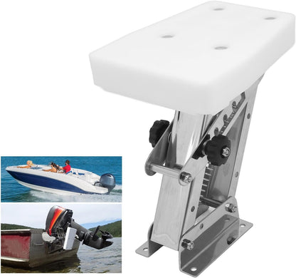 Buitenboordmotor Mount, 110LBS Lading Verstelbare Auxiliary Boot Motor Mount Hoge Sterkte Roestbestendig Robuuste Structuur Voor 7.5 Tot 20 2 Takt Motoren,Reserveonderdelen voor boten,jachten