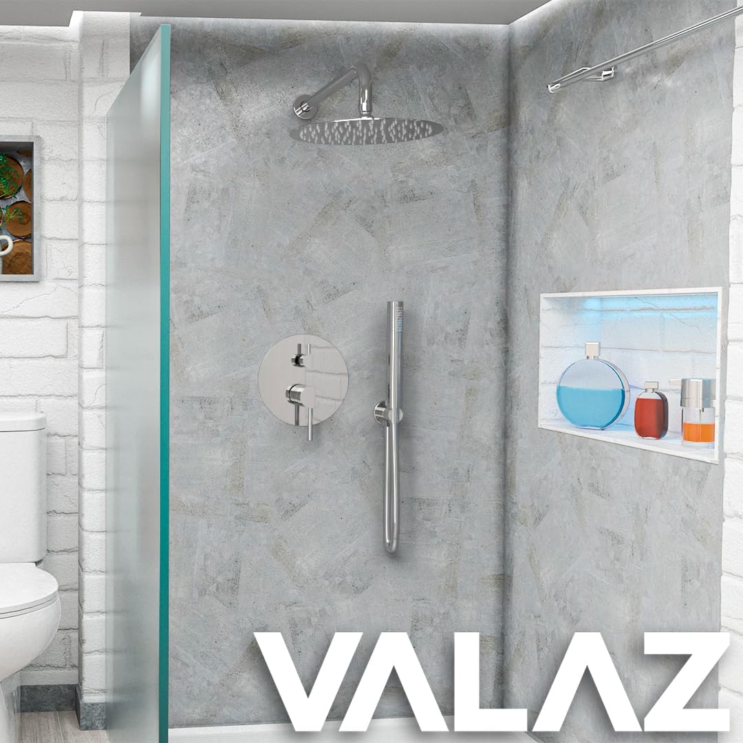 VALAZ Inbouwdouche, verchroomd, rond, 25 cm