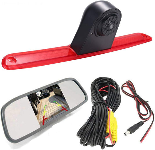 HD Transporter parkeerhulp remlicht achteruitrijcamera met hoek instelbare vervanging voor Mercedes Benz Sprinter W906 W907 W910/V W Crafter Caravelle (achteruitrijcamera + 4,3 inch