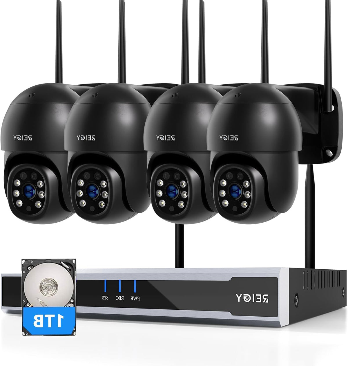 Bewakingscamera Systeem – Draadloze Beveiligingscamera – CCTV Camera Buiten – Wifi Camera Set – Outdoor Videobewaking – 16-Kanaals NVR – 4K 8MP Resolutie – 1TB Lokale Opslag