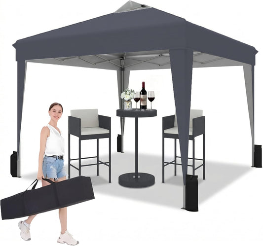 3 x 3 m pop-up tuinhuisje luifel, water- en UV-bestendig feesttent tent luifel partytent met draagtas (0 zijwand), 3 x 3 m)