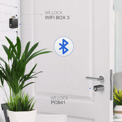 WELOCK PCB41-WIFI Gateway Smart Electronic Door Lock met Bluetooth Smartphone App, RFID Card EU Standard Waterproof IP65 Keyless Cylinder en WiFi Bluetooth Gateway Combo Kit.