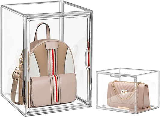 Tentoonstellingsvitrine van acryl met deur voor verzamelvitrines, vitrine, plexiglas, voor handtas, figuren, Funko Pop, zelfmontage (6, 36 x 27 x 27 cm)