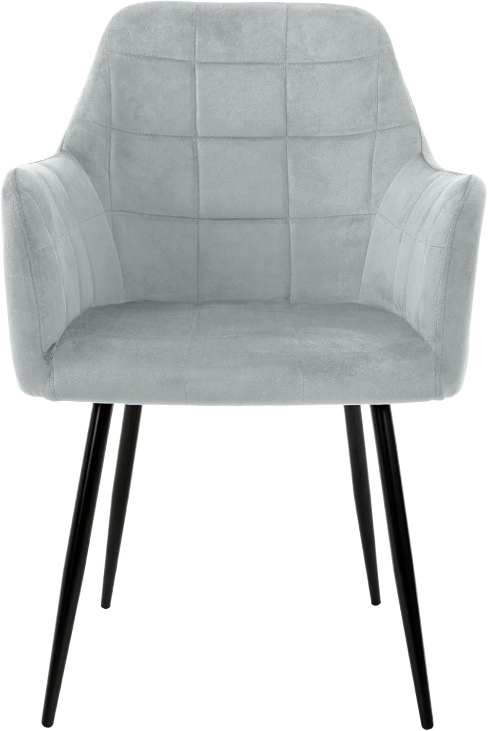 Eetkamerstoelen – Stoelen – Kuipstoelen – Armstoelen – Beklede Stoelen – Set Van 6 – Comfortabele Ergonomische Zitting – Metalen Poot Met Zwarte Poedercoating