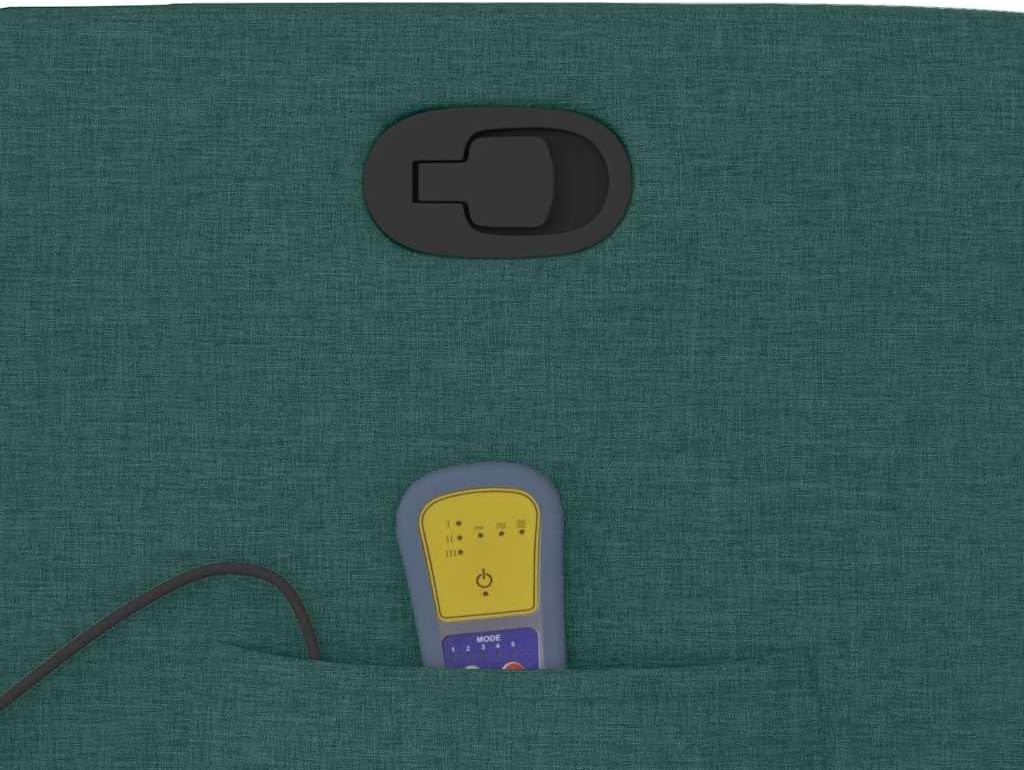 Sta Op Stoel – Sta-Op Fauteuil – Liftstoel – Relaxstoel – Verstelbare Zetel – Elektrische Liftfunctie – 6-Punts Massage – Donkergroen Stof