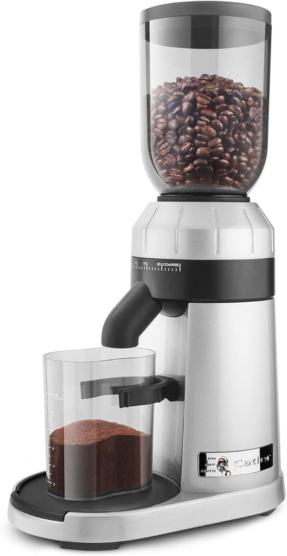 Koffiemolen – Koffiebonenmolen – Bonenmaler – Espressomolen – Kegelvormige Metalen Maalschijven – 25 Maalstanden – 250 G Bonenreservoir