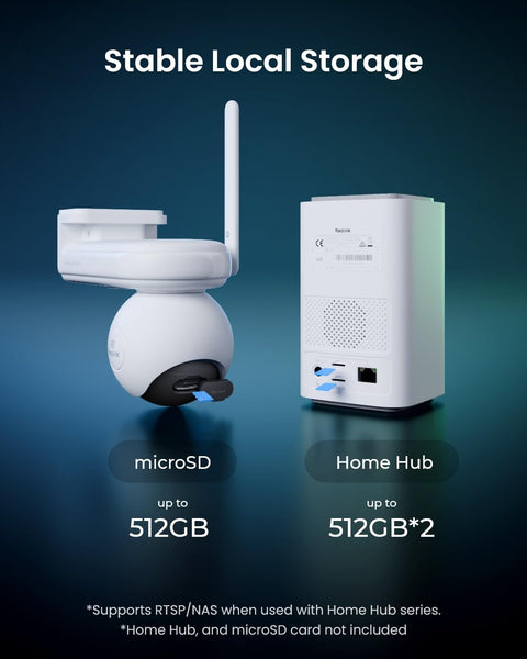 Beveiligingscamera - Zonnebeveiligingscamera - Camerabewaking - Ddraadloos - Batterijlevensduur - 500 dagen-  360° Kantelen - Automatisch Volgen - ColorX Nachtzicht - Wi-Fi 6 - 4K - Ultra HD - Wit