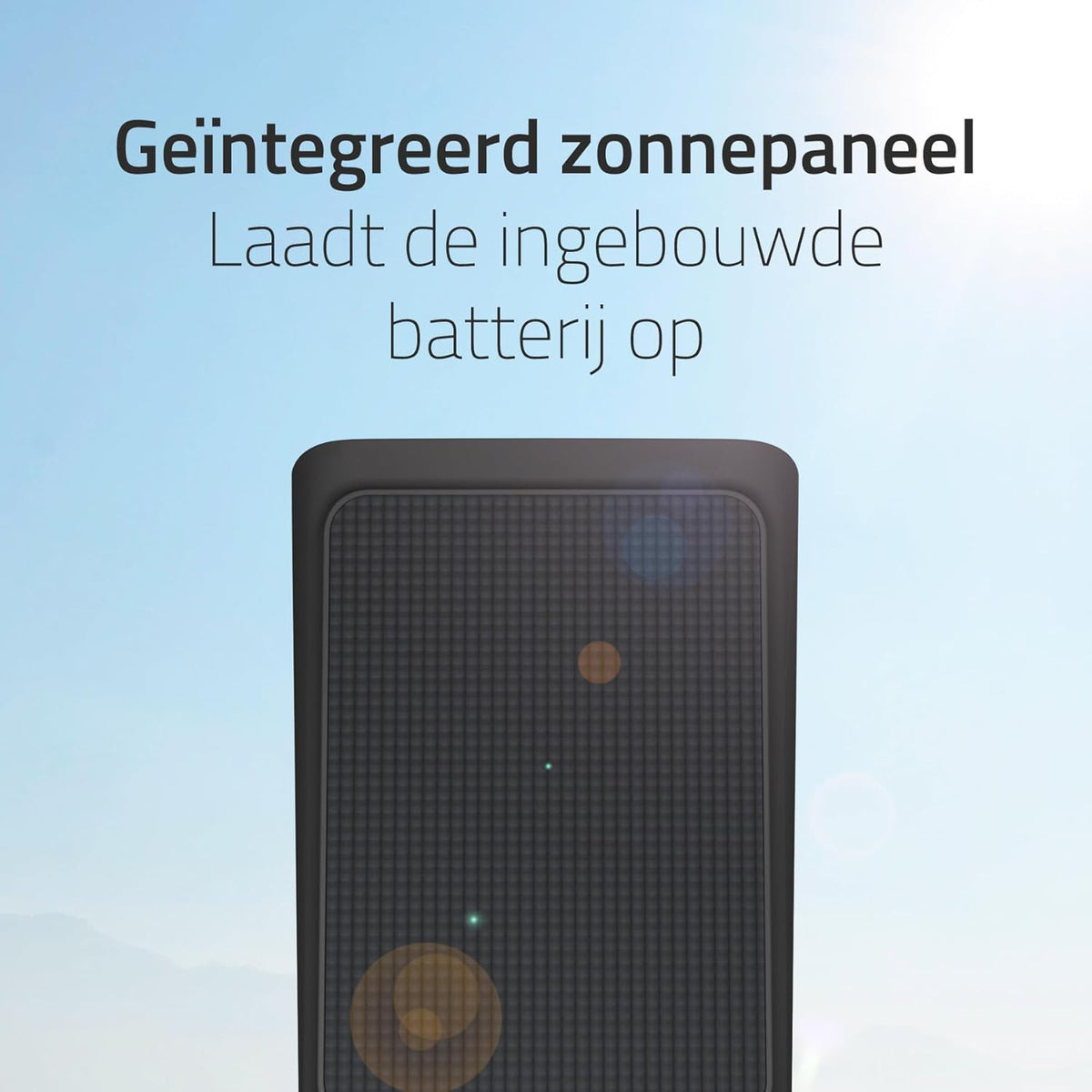 Hombli Zonnecamera 2K QHD – Milieuvriendelijke Oplaadbare Beveiligingscamera op Zonne-energie met Flexibele Bevestiging, Alarm & Schijnwerper – Infrarood & Kleurennachtzicht, Bewegingsdetectie, IP66