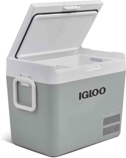 IGLOO ICF40 Glacière met compressorcapaciteit van 38 liter, 12/24 V en 230 V, mini-Refrigérateur voor stem-, vrachtwagen-, bateau-, campingwagen en prise courant.