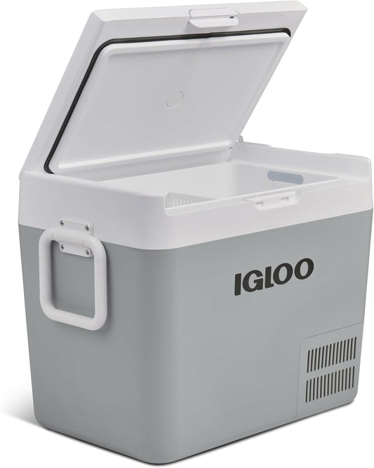 IGLOO ICF40 Glacière met compressorcapaciteit van 38 liter, 12/24 V en 230 V, mini-Refrigérateur voor stem-, vrachtwagen-, bateau-, campingwagen en prise courant.
