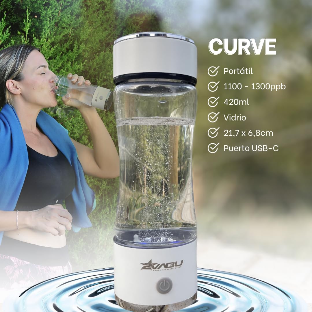 Waterstoffles – Waterfles – Oplaadbare Waterfles – Waterionisator – Waterstof Waterfles – 450 Ml – SPE- En PEM-Technologie Tot 1300 PPB