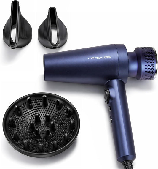 Corioliss Mistral Professionele Föhn 2000W met BLDC Motor, Ionische Anti-Frizz Haardroger, Lichtgewicht en Stil, Diffuser en 2 Professionele Blaasmonden voor Salonresultaat Thuis