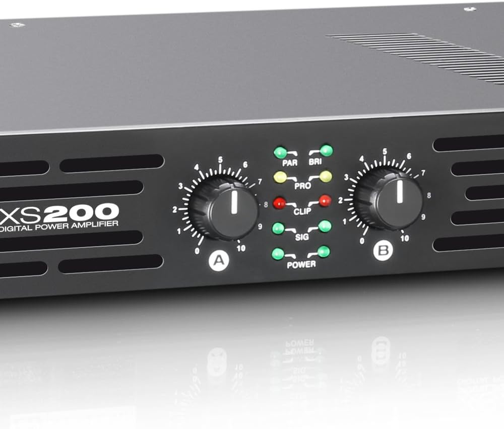 LD Systems XS 200; PA eindversterker klasse D 2 x 100 W 4 ohm, Taglia unica
