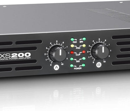 LD Systems XS 200; PA eindversterker klasse D 2 x 100 W 4 ohm, Taglia unica