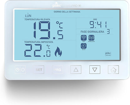 Digitale draadloze thermostaat met dual-band compatibel met Alexa - voeding 230 V - (Sneeuw PRO W)