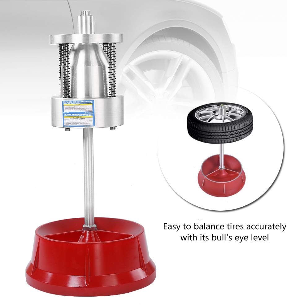 Tbest Professionele bandenbalancer,Staal & Plastic auto vrachtwagen draagbare hubs wiel bandenbalancer bubble niveau zware velg