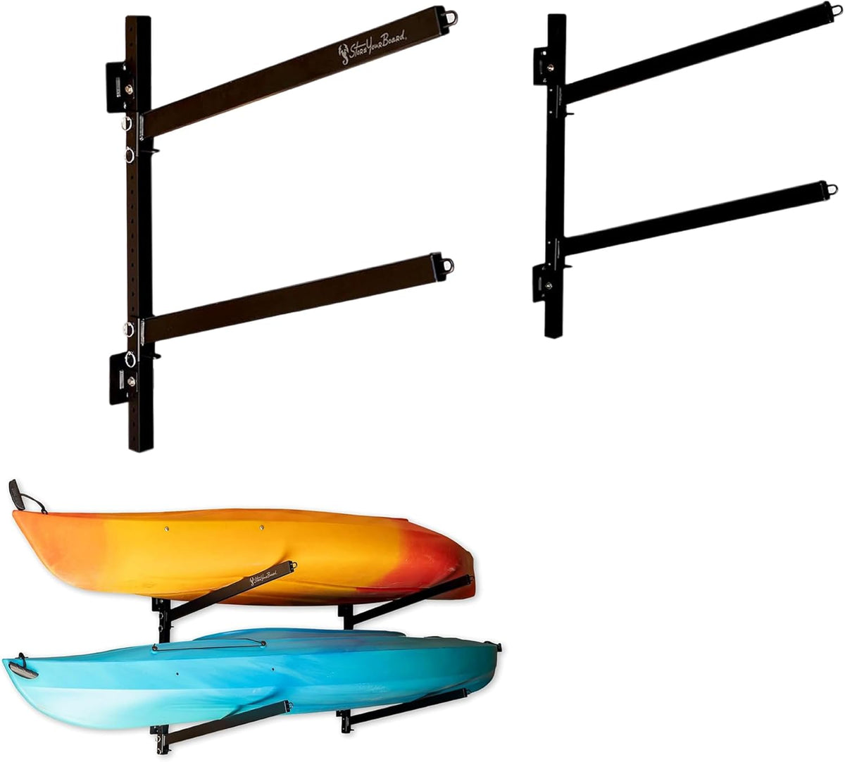 StoreYourBoard 2 kajak indoor opbergrek, verstelbare garage muur mount hanger, zware houdt 200 lbs