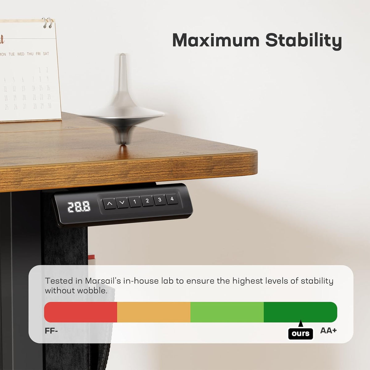 Marsail Electric Standing Desk Height Adjustable Dining Standing 160cm Desk Accessory with Storage Bag Preset Computer Desk with Headphone Hook - QUORE