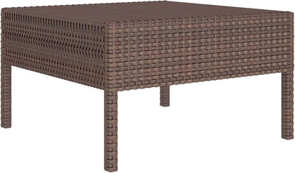 Gecheer 2-Piece Garden Furniture Set Lounge Furniture Garden Patio Furniture Garden Lounge Set with Cushions Balcony Lounge Sofa Garden Garden Set Sitting Centre Sofa Poly Rattan Brown - QUORE