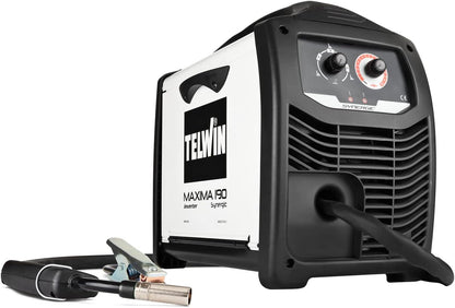 Telwin 816086 Maxima 190 Synergic draadlasapparaat MIG-MAG/FLUX/BRAZING met invertertechniek, 230 V, Maxima 190, wit
