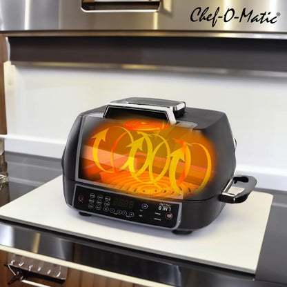 STARLYF 8-in-1 Airfryer Oven met Grill en Bakplaat – Digitale Heteluchtfriteuse met Luchtcirculatie Technologie – Multifunctioneel, Instelbare Temperatuur, Automatische Uitschakeling – Officiële Garan