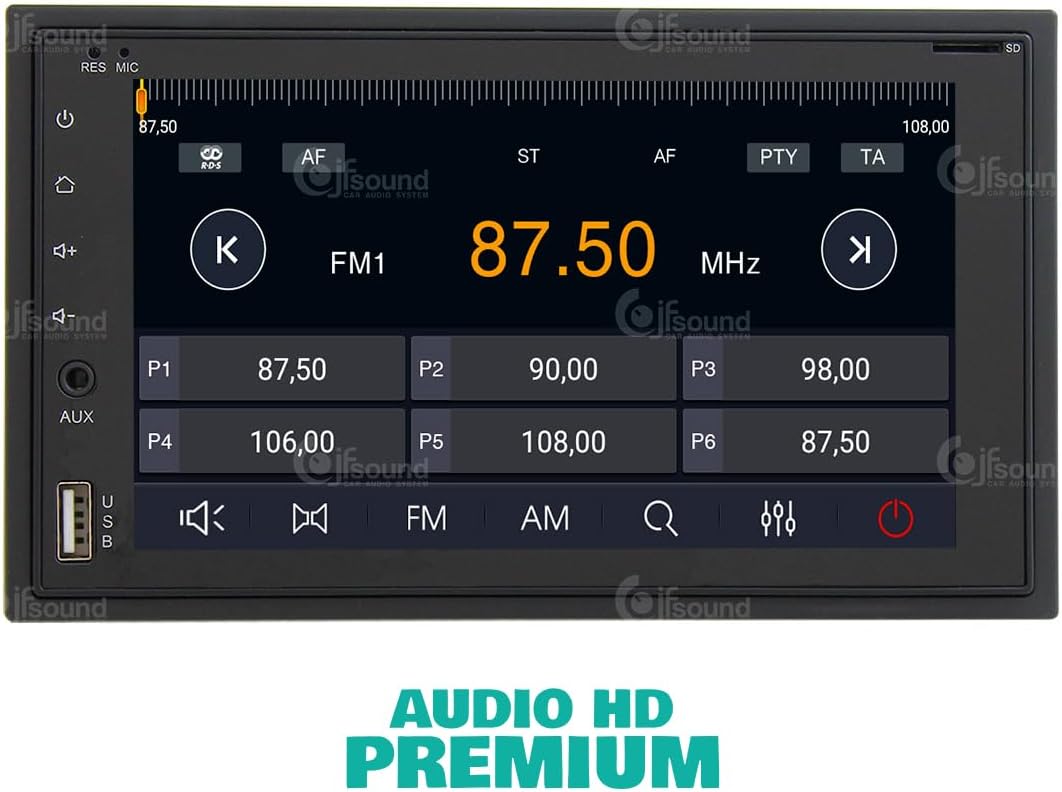 2-DIN Universele Autoradio – Auto Stereo – Inbouw Radio – Multimedia Systeem – Navigatie Systeem – Android OS – 6,2 Inch Touchscreen – Bluetooth & WiFi Connectivity