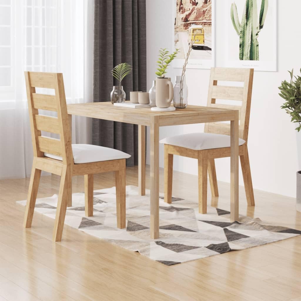 vidaXL Dining table 110x70x75 cm solid acacia wood