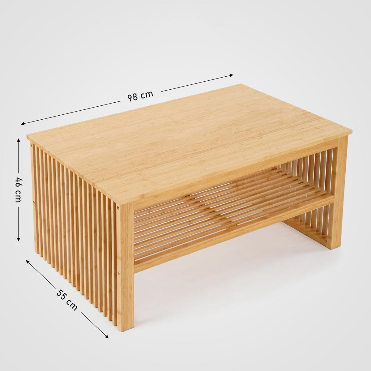 Bamboe salontafel - woonkamertafel - houten salontafel - tafel woonkamer - banktafel