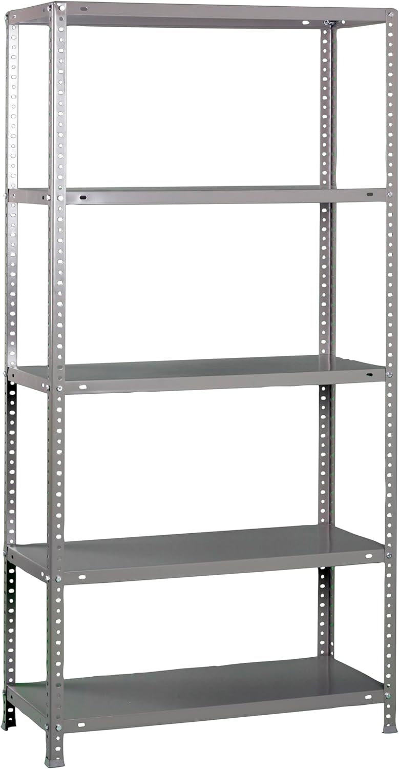 Simon Rack Stellingkast Metaal, 2000x1100x400 mm, Buigpunt 90, 5 Verstelbare Niveaus, Metalen Planken, Robuust Opslagrek voor Garage, Kelder en Werkplaats, Grijs – Simon Classic