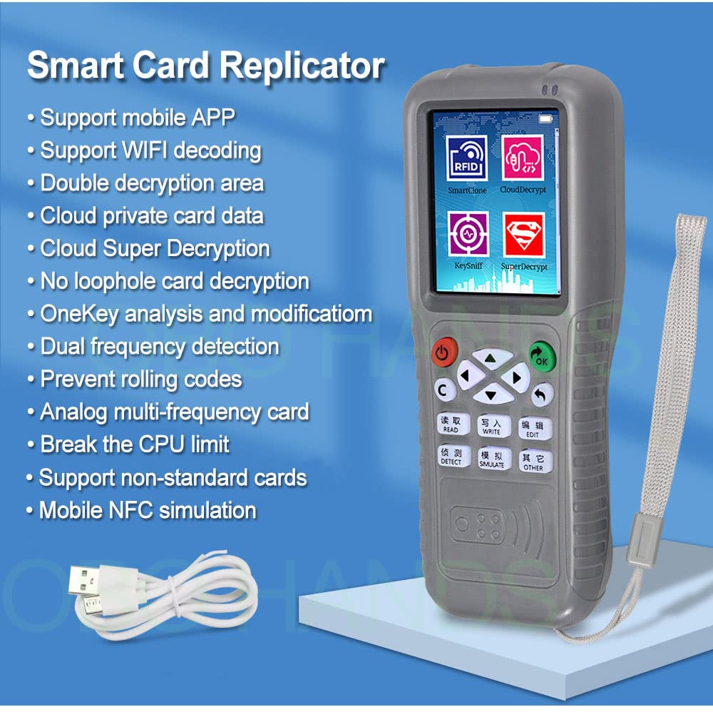 RFID WiFi CopyKey Volledige Decoderen Functie Kaart Copier/Reader/Writer Programmeur NFC Card Duplicator+T57 Keyfob, UID Kaart, OTG