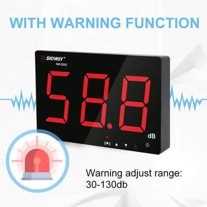 Geluidsniveaumeter, SW-525A wandmontage LCD-scherm digitale geluidsniveaumeter USB 30-130dB
