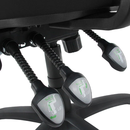 hjh OFFICE 760006 bureaustoel Impact PRO netstof zwart draaistoel met verstelbare rugleuning