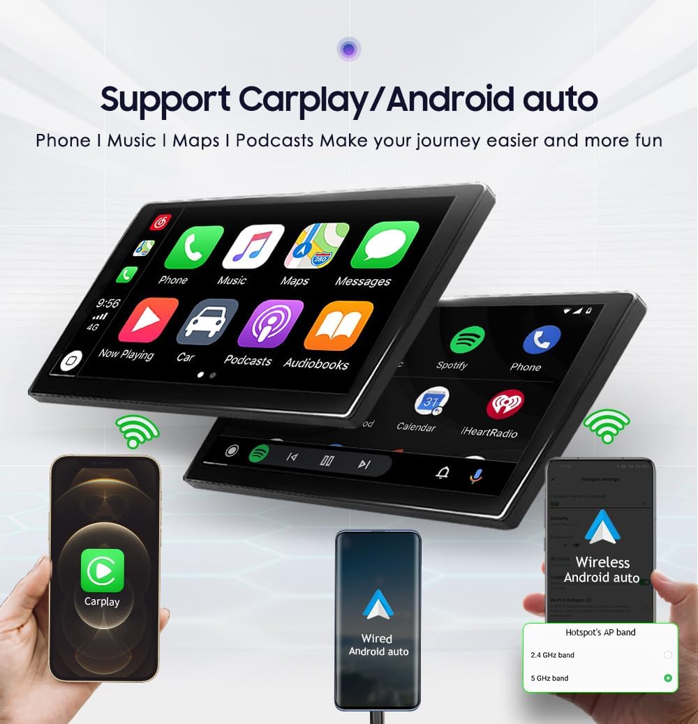Ossuret autoradio Stereo voor Nissan Qashqai 2006-2013, 6+64GB GPS navigatie 9 Inch QLED Touchscreen met Carplay Android Auto Weer DSP SWC Bluetooth RDS